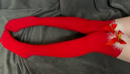 I just want to show off my feet in those lovely stockings ????