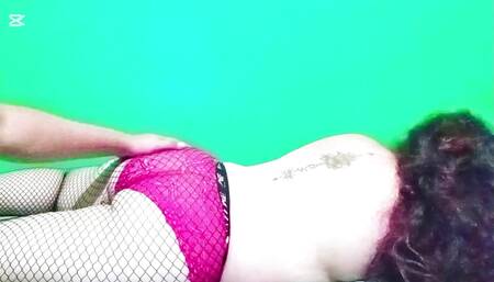 Massaging my chubby stepsister's fat ass