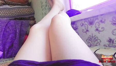 CUMMING Under The Sunshine Hot Cute Little Ladyboy Cock Sexy Masturbating Crossdresser Sissy Fem