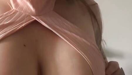 Her first time! Huge Natural Boobs 18-years sweetie blonde!