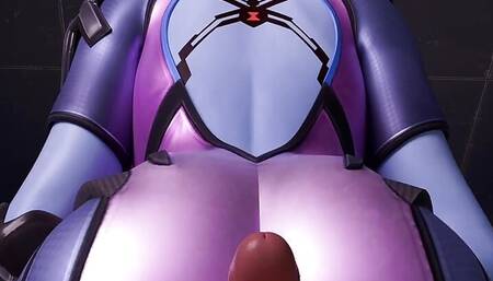 Widowmaker gives a sensual buttjob and receives cumshot on her perfect ass
