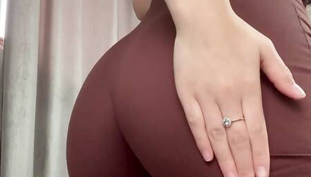 This very sexy girl plays with her brunette pussy in tight panties babe girl