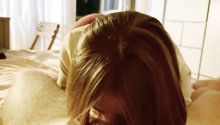 My Gym Partner Loves Gives Sloppy Blowjob instead of going to the gym