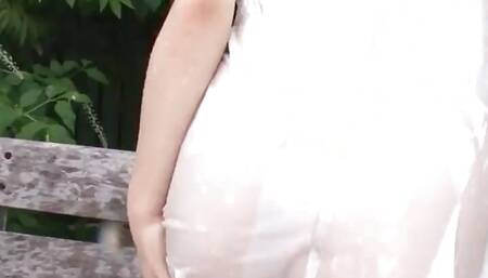 Fantastic Asian  Yuri Sato getting down and messy outdoors - hottest Japanese AV!