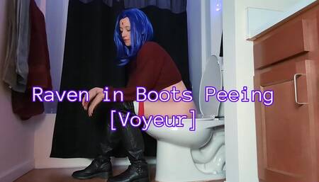 Raven Sage Eldritch in Boots Peeing [Voyeur]
