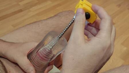 Cock sounding with fleshlight