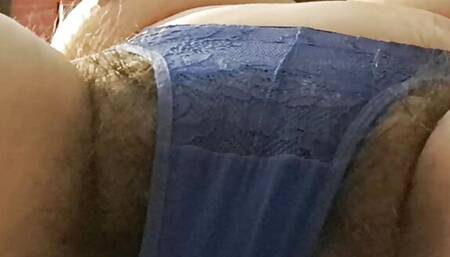 rubbing the vagina with the panties rich