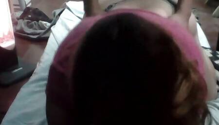 I Run Her Thong Sideways with the Camera in Front in the Middle of Winter, Very Warm with the Stove