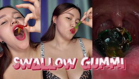 Swallow gummy bear
