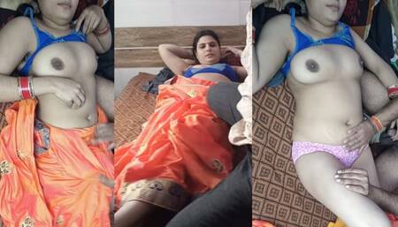 Newly married hot indian wife enjoy sex with his husband in Hindi voice