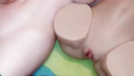 Threesome fuck with my sex dolls
