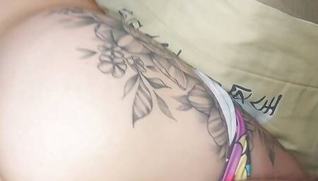 stepdaughter sticks her ass out so she doesn't tell me about the piercing she got on her chest