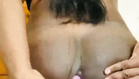Amazing Crossdresser Get Anal Fuck From Eggplant
