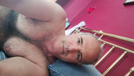 A squirt of hot cum from my hard cock with the chapel in the foreground