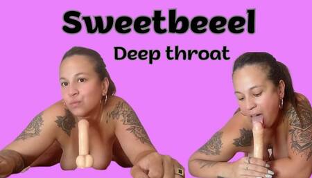 Deep throat to my realistic dildo