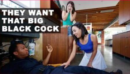 Latin Sluts Crave The Plumber's Big Black Cock