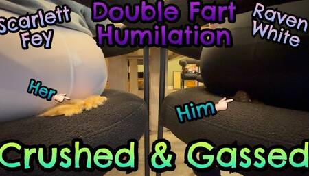 Couple Get's Crushed by 2 Gassy Asses!