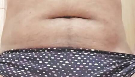 Played with new underwear and then masturbate