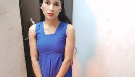 Desi College girl ko class jane me let ho gya to teacher ne kapra kholba diya