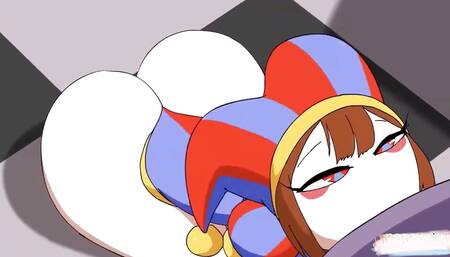 Big ass clown gets her ass licked