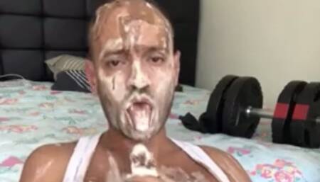 Ice cream piss and cum on this slut