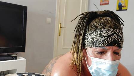 Destroying his cock with an incredible and hard handjob