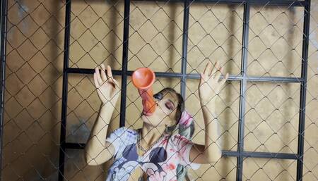 Harley Quinn Aka Monika Fox Hard Fuck Holes with Baseball Bat & Huge Dildos