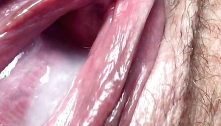 Please pee on my cock. Now I'll fuck you and urinate inside. Wife gets an orgasm while I pee in her cunt. Close up.
