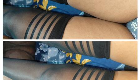 Hot indian desi bhabhi in stockings enjoying with her stepfather in full romantic mood