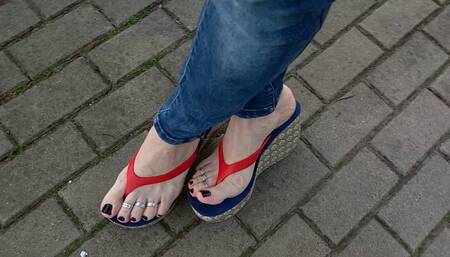 my feet in public