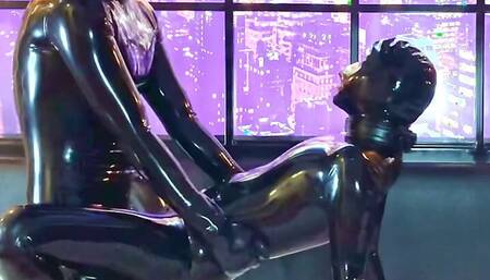 My new rubberdoll T3, fucking and sucking - Alex Latex