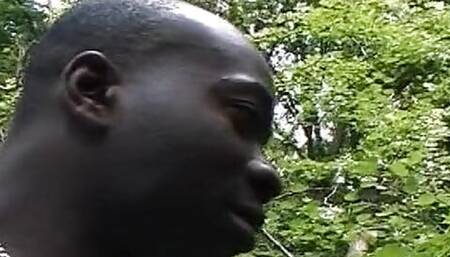 A stunning French runner gets assfucked in the woods by two dudes