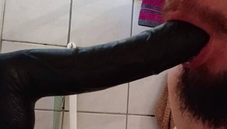 Blowjob with dildo