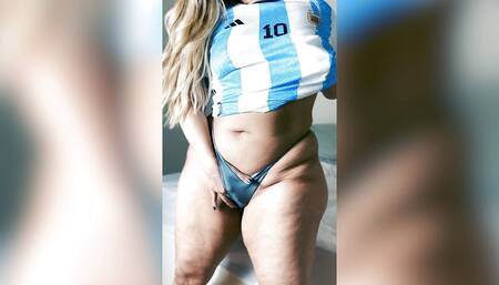 Celebrating Winning the World Cup with Big Ass Argentina Wife