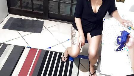 Offering Her Ass to the Loan Shark to Pay off Her Cuckold Husband's Debt.
