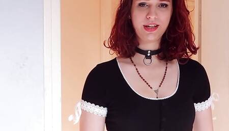Sunday cock worship - adorable trans wife worships her husbands cock