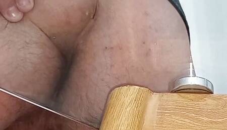 AT MY STEPMOM'S HOUSE   I CUMMED IN THE SHOWER SHOWING MY BIG COCK - VERY RISKY HANDJOB
