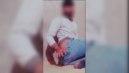 Desi boy showing ass and masturbating cum out