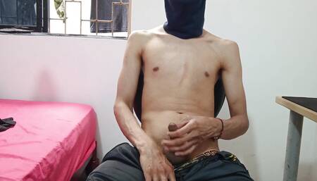 young man masturbating to show his sister-in-law his big cock