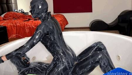 Playing in Cum with Gloomy Babe, Full - Alex Latex