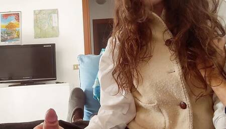 Guy begs for a BLOWJOB but only gets a HANDJOB!????[amateur Italian]