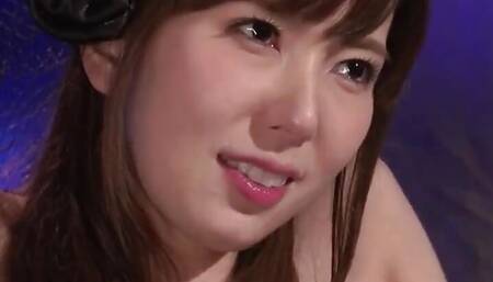 Bred by Japanese cock, Yui Hatano deep throats with her slender body. Horny Asian porn!