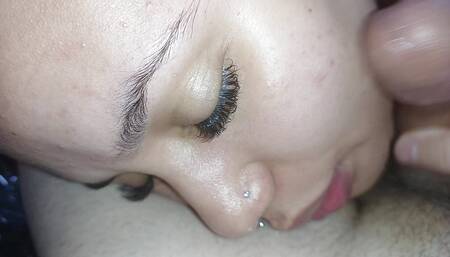 CREAMPIE DRIPPING ON A SLUT'S FACE