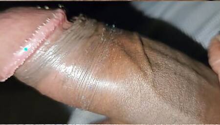 friend's house and jerking in share bed till cum inside