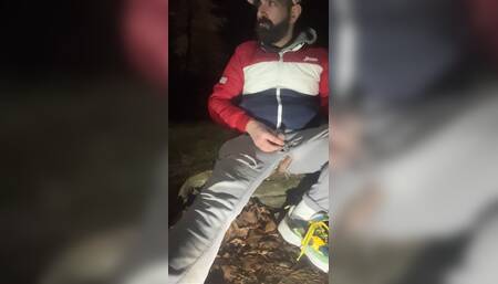 in the woods late at night