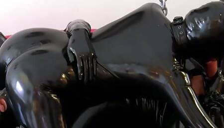 Blind rubberdoll T1, blowjob fun - Alex Latex