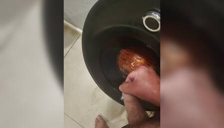 Jerking in the public bathroom ????