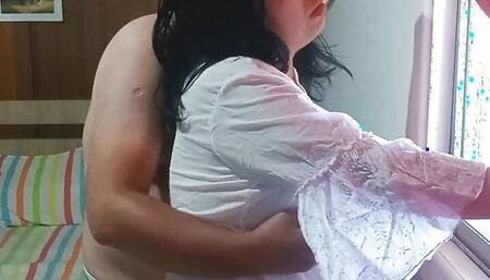 I entered my stepmother's room by surprise to fuck hard - we were alone