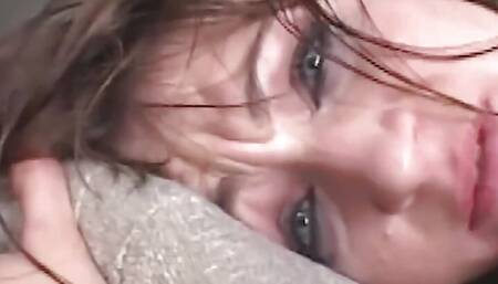 Big Ass Brunette Rachel Luv Sucks Two Dicks and Gets Cum All Over Her Face