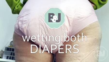 Wetting both diapers